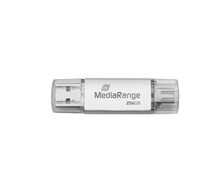 MediaRange MR939-1 lecteur USB flash 256 Go USB Type-A / USB Type-C 3.2 Gen 1 (3.1 Gen 1) Argent