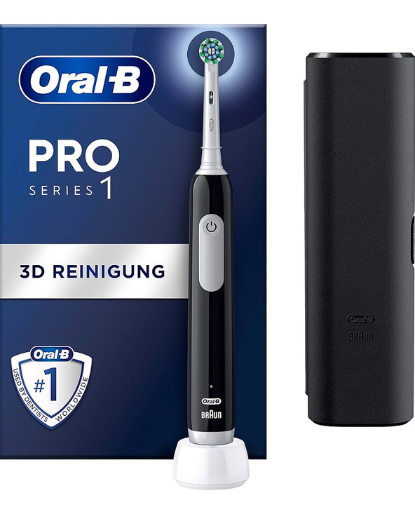 Oral-B Pro 1 Cross Action Adulte Brosse à dents rotative oscillante Noir