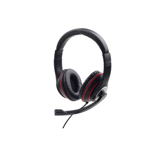 Gembird MHS-03-BKRD casque Avec fil Arceau Gaming Noir, Rouge Gembird MHS-03-BKRD casque Avec fil Arceau Gaming Noir, Rouge
