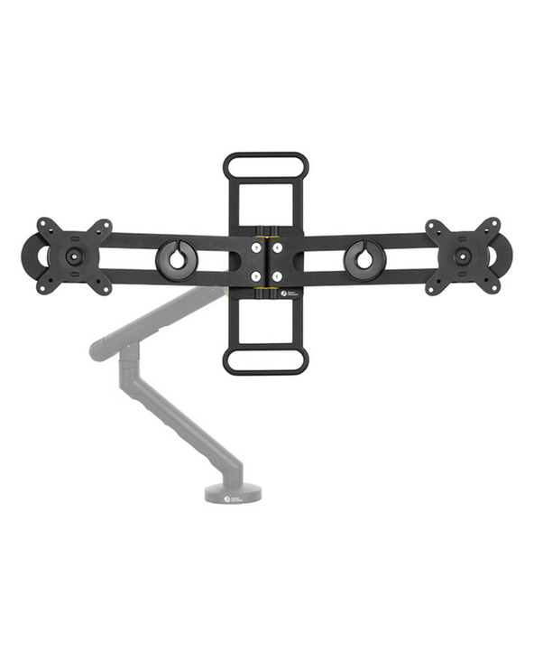 BakkerElkhuizen BE Universal Crossbar, Deux écrans pour un seul bras support d’écran. BakkerElkhuizen BE Universal Crossbar, Deux écrans pour un seul bras support d’écran.