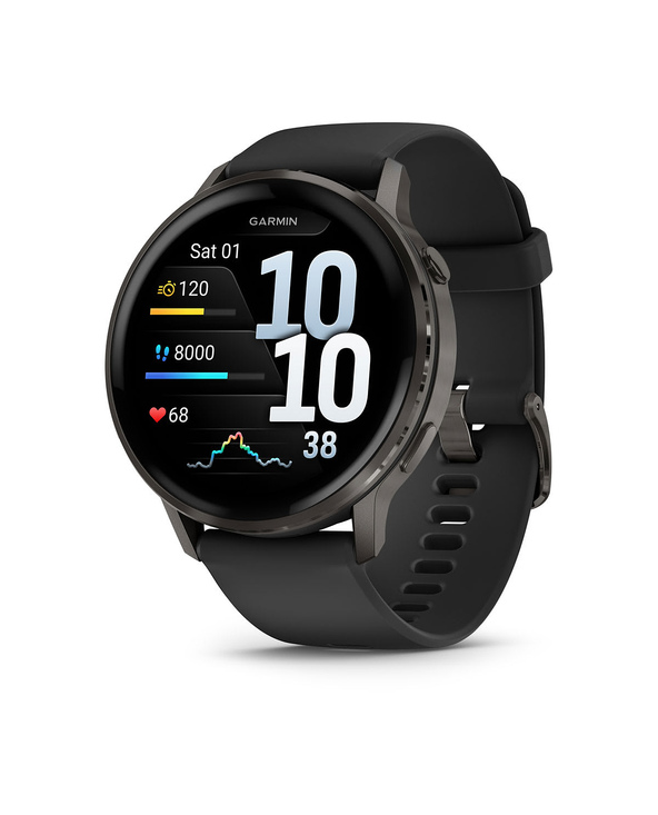 Garmin Venu 4 3,56 cm (1.4") AMOLED 45 mm Numérique 454 x 454 pixels Écran tactile Noir Wifi GPS (satellite)