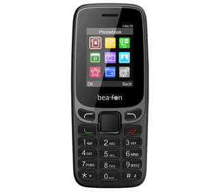 Beafon C80 LTE 4,5 cm (1.77") 67 g Noir, Gris Téléphone d'entrée de gamme