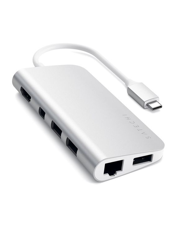 Satechi ST-TCMM8PAS station d'accueil Avec fil USB 3.2 Gen 1 (3.1 Gen 1) Type-C Argent Satechi ST-TCMM8PAS station d'accueil Avec fil USB 3.2 Gen 1 (3.1 Gen 1) Type-C Argent
