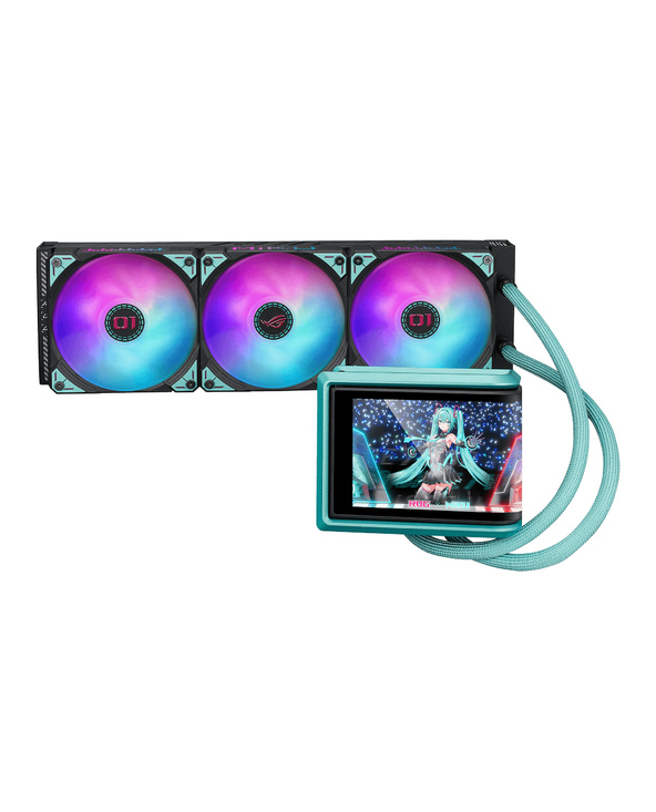 ASUS ROG RYUO IV 360 ARGB Hatsune Miku Edition Processeur Refroidisseur de liquide tout-en-un 12 cm Noir, Turquoise ASUS ROG RYUO IV 360 ARGB Hatsune Miku Edition Processeur Refroidisseur de liquide tout-en-un 12 cm Noir, Turquoise