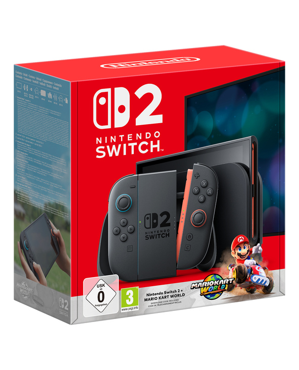 Nintendo Switch 2 + Mario Kart World console de jeux portables 20,1 cm (7.9") 256 Go Écran tactile Wifi Noir Nintendo Switch 2 + Mario Kart World console de jeux portables 20,1 cm (7.9") 256 Go Écran tactile Wifi Noir