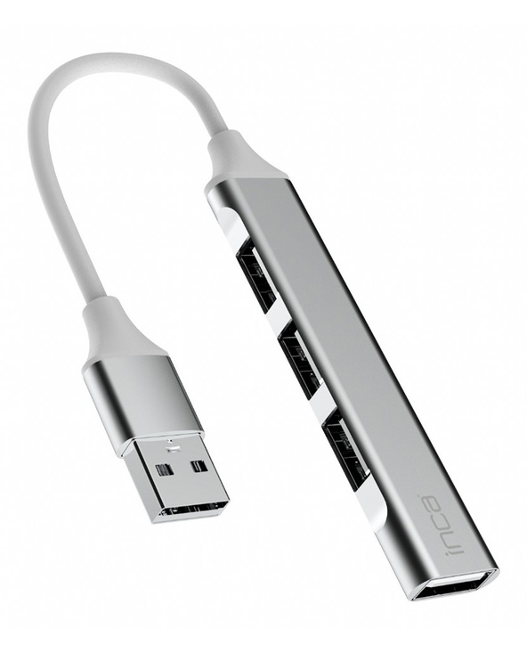 Inca IUSB-4TUX hub & concentrateur USB 2.0 Type-A 5000 Mbit/s Argent, Blanc Inca IUSB-4TUX hub & concentrateur USB 2.0 Type-A 5000 Mbit/s Argent, Blanc