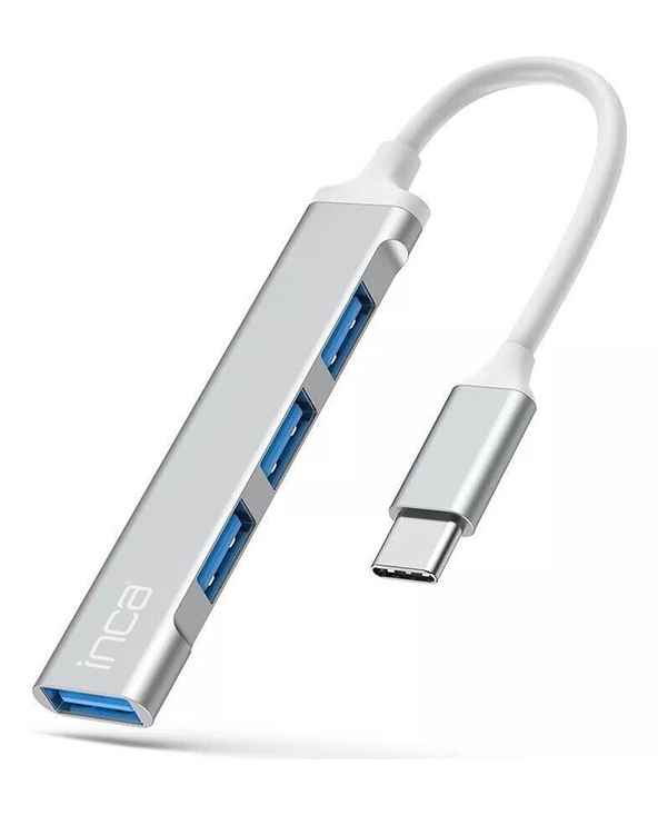 Inca IUSB-04TX hub & concentrateur USB Type-C 5000 Mbit/s Argent, Blanc Inca IUSB-04TX hub & concentrateur USB Type-C 5000 Mbit/s Argent, Blanc