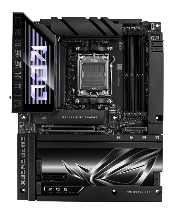 ASUS ROG CROSSHAIR X870E HERO BTF AMD X870E Emplacement AM5 ATX ASUS ROG CROSSHAIR X870E HERO BTF AMD X870E Emplacement AM5 ATX