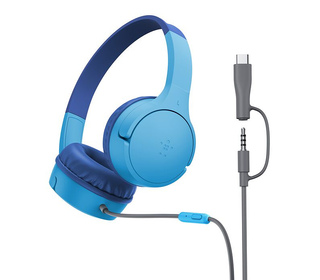 Belkin SoundForm Mini Casque Avec fil Arceau Appels/Musique USB Type-C Bleu