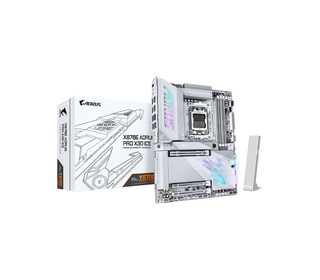 GIGABYTE X870E AORUS PRO X3D ICE Carte Mère – Prend en charge les processeurs AMD Ryzen 9000, VRM numérique 18+2+2 phases, jusqu