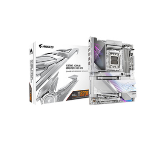 GIGABYTE X870E AORUS MASTER X3D ICE Carte Mère – Prend en charge les processeurs AMD Ryzen 9000, VRM numérique 18+2+2 phases, ju