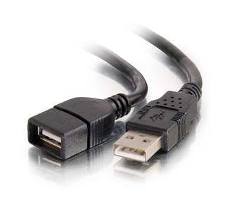 C2G 2 m Rallonge de câble USB 2.0 mâle A vers femelle A - Noir