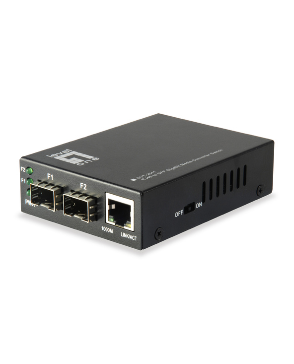 LevelOne GVT-2011 convertisseur de support réseau 1000 Mbit/s Gris