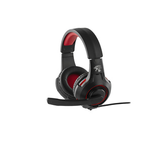 Preo 125085402 casque Avec fil Arceau Gaming Noir, Rouge