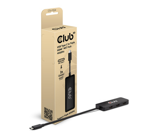 CLUB3D CSV-1554 hub & concentrateur USB Type-C Noir