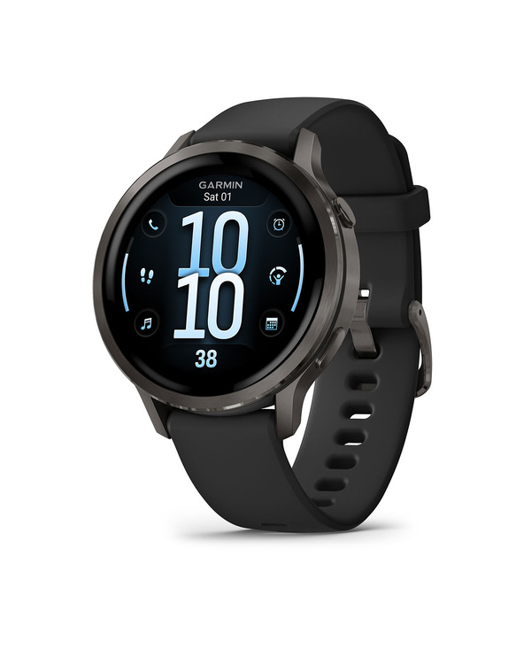 Garmin Venu 4 3,05 cm (1.2") AMOLED 41 mm Numérique 390 x 390 pixels Écran tactile Noir Wifi GPS (satellite)