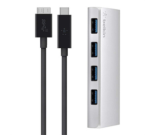 Belkin F4U088VF hub & concentrateur USB 3.2 Gen 1 (3.1 Gen 1) Micro-B 5000 Mbit/s Argent