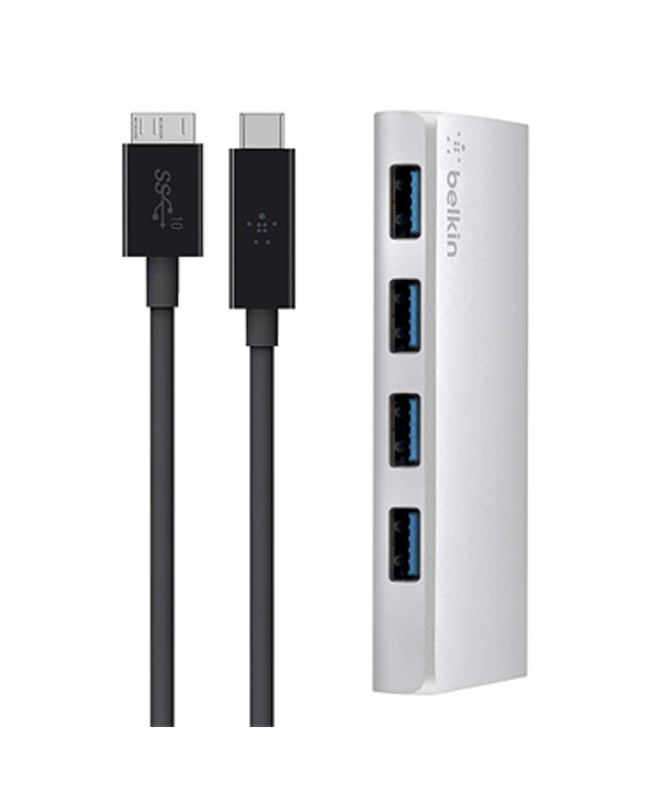 Belkin F4U088VF hub & concentrateur USB 3.2 Gen 1 (3.1 Gen 1) Micro-B 5000 Mbit/s Argent
