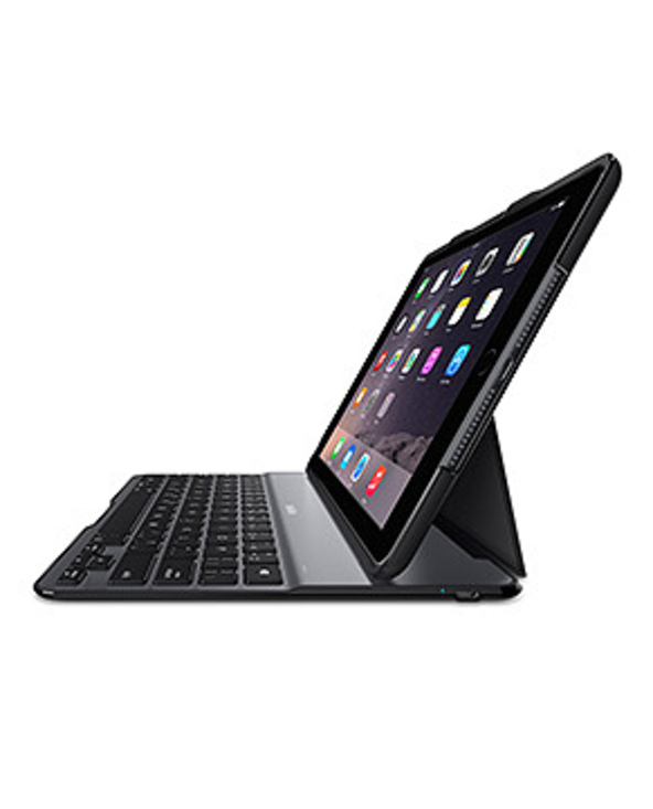 Belkin F5L192EDBLK clavier pour tablette Aluminium, Noir