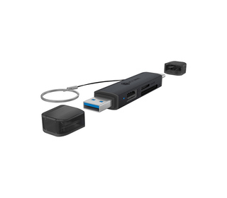 ICY BOX Lecteur de cartes 3 en 1 via l'interface USB Type-A & USB Type-C