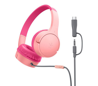 Belkin SoundForm Mini Casque Avec fil Arceau Appels/Musique USB Type-C Rose