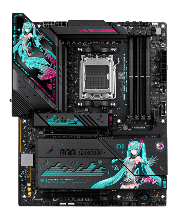 ASUS ROG STRIX X870E-H GAMING WIFI7 HATSUNE MIKU EDITION AMD X870E Emplacement AM5 ATX