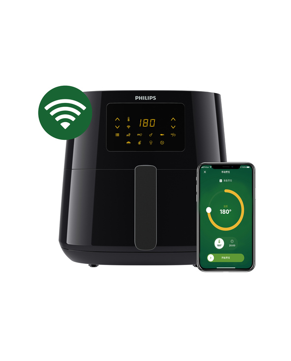 Philips Essential Airfryer XL, technologie Rapid Air, 1,2 kg, 6,2 l, noir