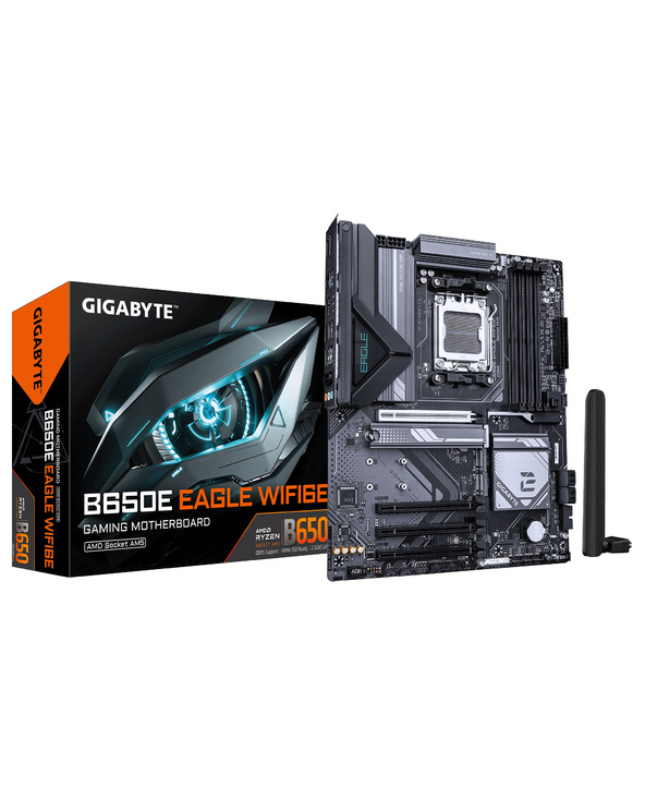 GIGABYTE B650E EAGLE WIFI6E Carte Mère - Processeurs AMD Ryzen 9000 Series, VRM 8+2+2 phases, jusqu’à 8200MHz DDR5 (O.C), 1xPCIe