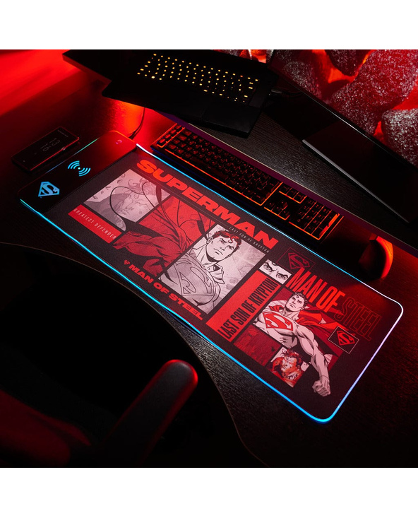 Numskull Games 154923 tapis de souris Tapis de souris de jeu Noir, Multicolore, Rouge