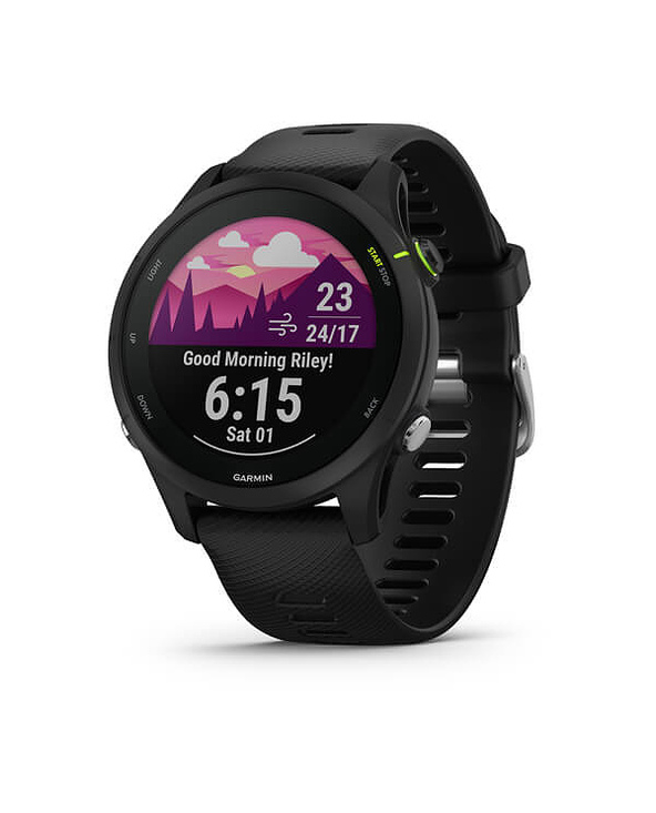Garmin Forerunner 255 Music 3,3 cm (1.3") MIP 46 mm Numérique 260 x 260 pixels Écran tactile Noir Wifi GPS (satellite)