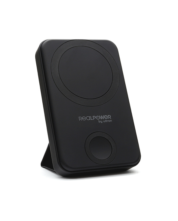 RealPower 444408 banque d'alimentation électrique 10000 mAh Recharge sans fil Noir