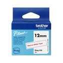 Brother BTAG-232 - Ruban adhésif rouge sur blanc, 12 mm de large, non laminée