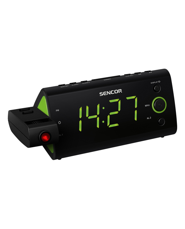 Sencor SRC 330 GN Radio portable Horloge Numérique Noir, Vert