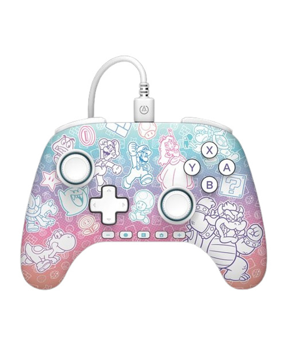 PowerA Manette filaire Advantage pour Nintendo Switch 2 - Mushroom Kingdom