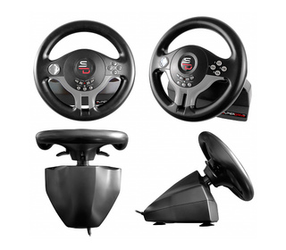 Subsonic SV200 Noir, Gris USB Volant + pédales Nintendo Switch, PC, PlayStation 4, Xbox