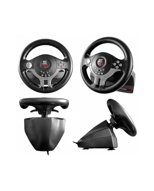 Subsonic SV200 Noir, Gris USB Volant + pédales Nintendo Switch, PC, PlayStation 4, Xbox