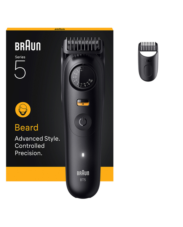 Braun BeardTrimmer 5 BT5500 tondeuse à barbe Batterie 20 2 cm Mouillé & sec Noir