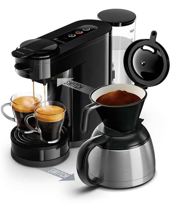 Senseo Switch HD6592/65 Machine à café à dosettes et filtre