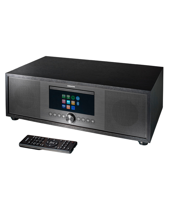 MEDION P66400 - Système audio tout-en-un - écran LCD 7,1 (2,8'') - Internet/DAB+/PLL-FM - CD/MP3 - Bluetooth - Noir
