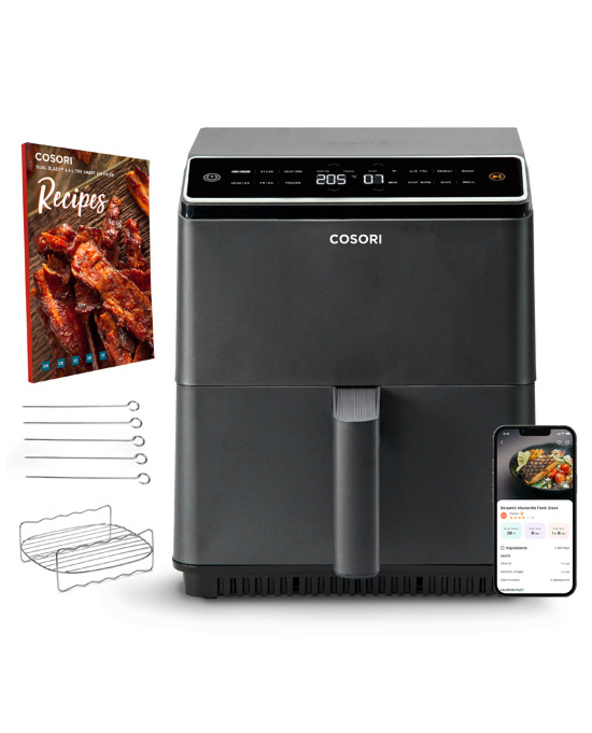 Cosori Dual Blaze Unique 6,4 L Autonome 1750 W Friteuse d’air chaud Noir