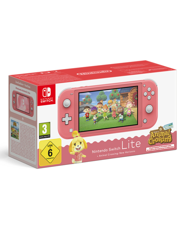Nintendo Switch Lite Animal Crossing console de jeux portables 14 cm (5.5") 32 Go Écran tactile Wifi Corail