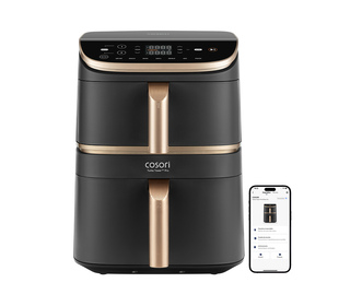 Cosori Turbo Tower Pro Smart Unique 10,8 L Autonome 2630 W Friteuse d’air chaud Noir, Or