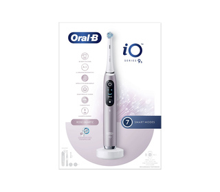 Oral-B iO 9S Adulte Brosse à dents rotative oscillante Rose, Blanc