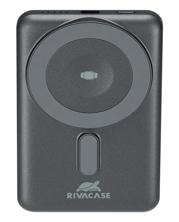 Rivacase VA2607 banque d'alimentation électrique Lithium Polymère (LiPo) 5000 mAh Recharge sans fil Noir, Gris