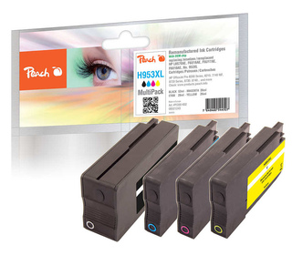 Peach PI300-932 cartouche d'encre 4 pièce(s) Compatible Rendement élevé (XL) Noir, Cyan, Magenta, Jaune