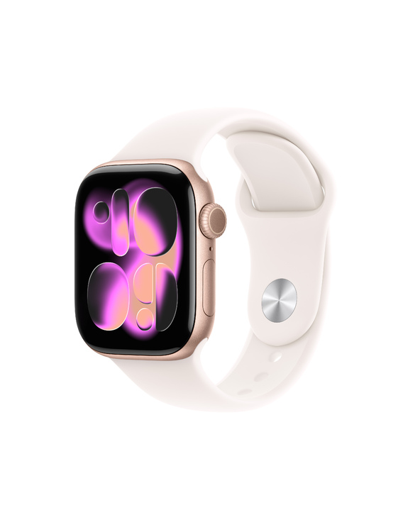 Apple Watch Series 11 OLED 42 mm Numérique 374 x 446 pixels Écran tactile 5G Or rose Wifi GPS (satellite)