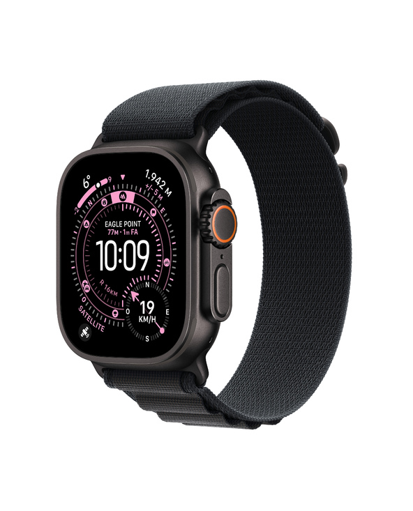 Apple Watch Ultra 3 OLED 49 mm Numérique 422 x 514 pixels Écran tactile 5G Noir Wifi GPS (satellite)