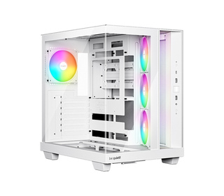 be quiet! Light Base 500 Blanc | Boîtier PC ARGB vitré, Mini ITX / Micro ATX / ATX, 4 ventilateurs Light Wings LX 120 mm