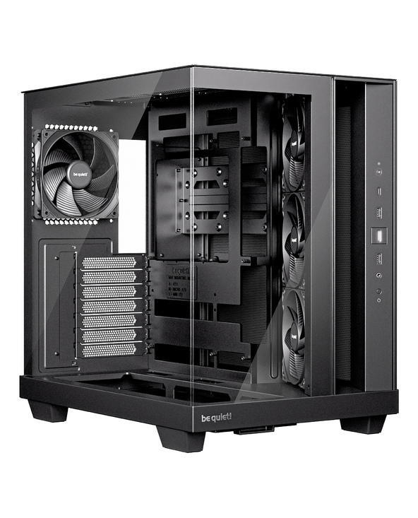 be quiet! Light Base 500 Noir | Boîtier PC vitré, Mini ITX / Micro ATX / ATX, 4 ventilateurs Pure Wings 3 120 mm