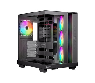 be quiet! Light Base 500 Noir | Boîtier PC ARGB vitré, Mini ITX / Micro ATX / ATX, 4 ventilateurs Light Wings LX 120 mm
